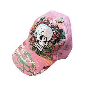 Ed Hardy Hat Cap Trucker Y2K Pink